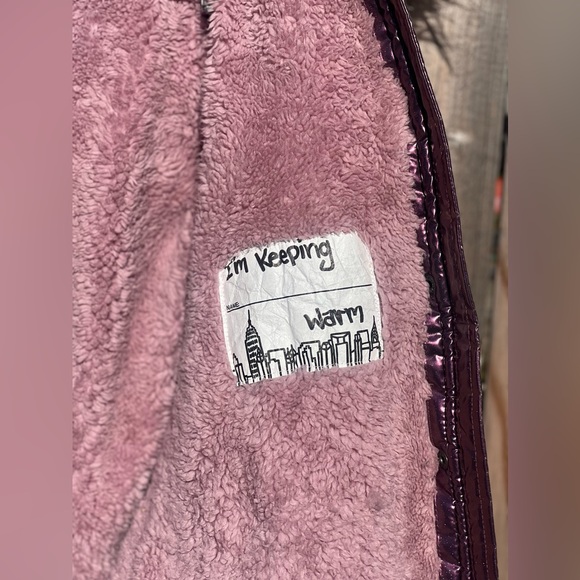 APPAMAN SLOAN Puffer Coat IN Glitter Plum - Picture 13 of 13